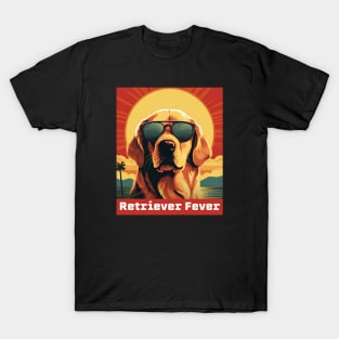 Golden Retriever Fever with Stylish sunglasses T-Shirt